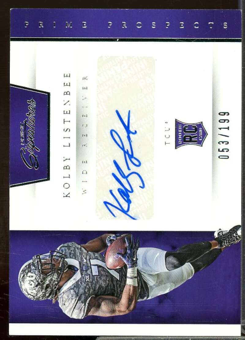 Kolby Listenbee AU Rookie Card 2016 Prime Signatures Rookie #201  Image 1