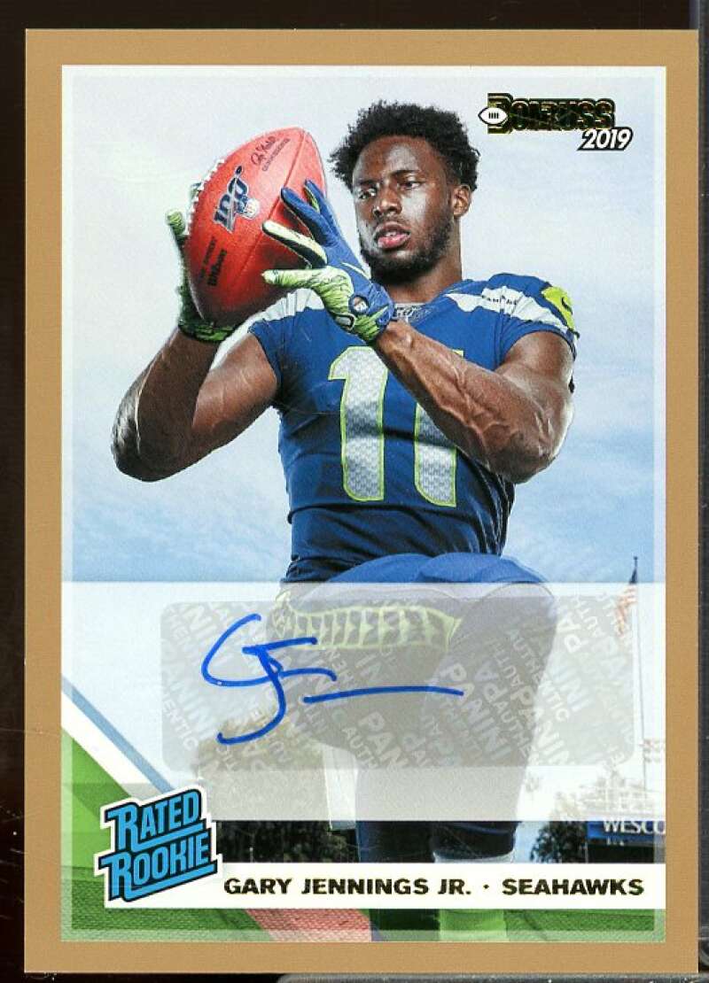 Gary Jennings Jr. Rookie Card 2019 Donruss Rated Rookies Autographs Bronze #334  Image 1