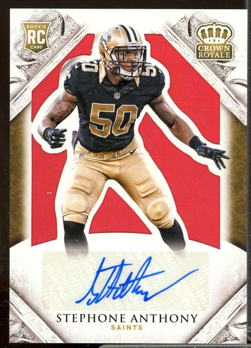 Stephone Anthony AU/75 Rookie Card 2015 Crown Royale Rookie Retail Red #149  Image 1