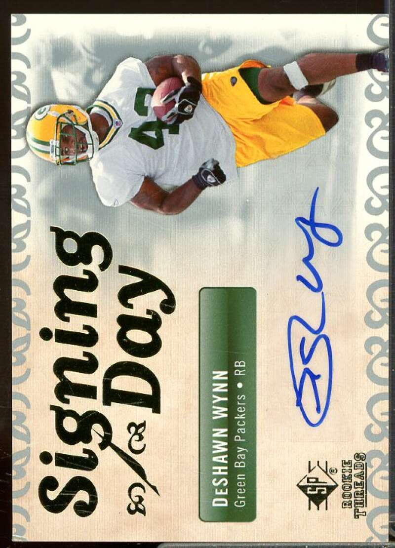 DeShawn Wynn Rookie Card 2007 SP Rookie Threads Signing Day Autographs #SDAWY  Image 1
