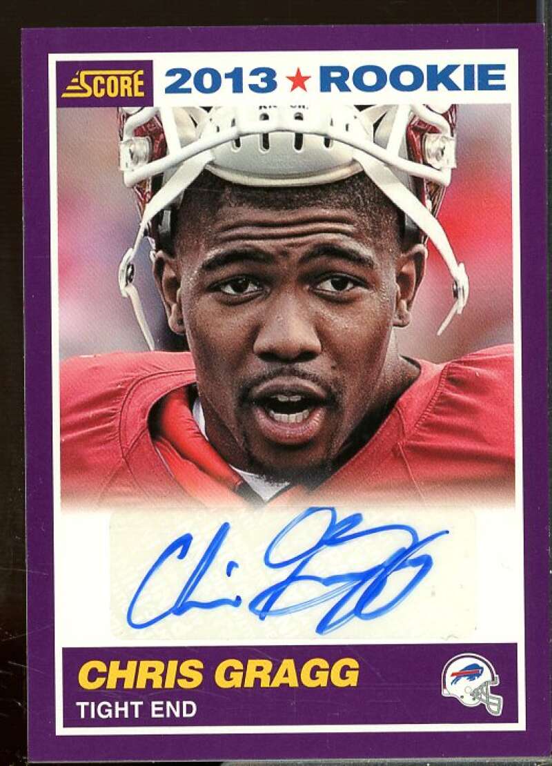 Chris Gragg Rookie Card 2013 Score Rookie Signatures Purple #343  Image 1