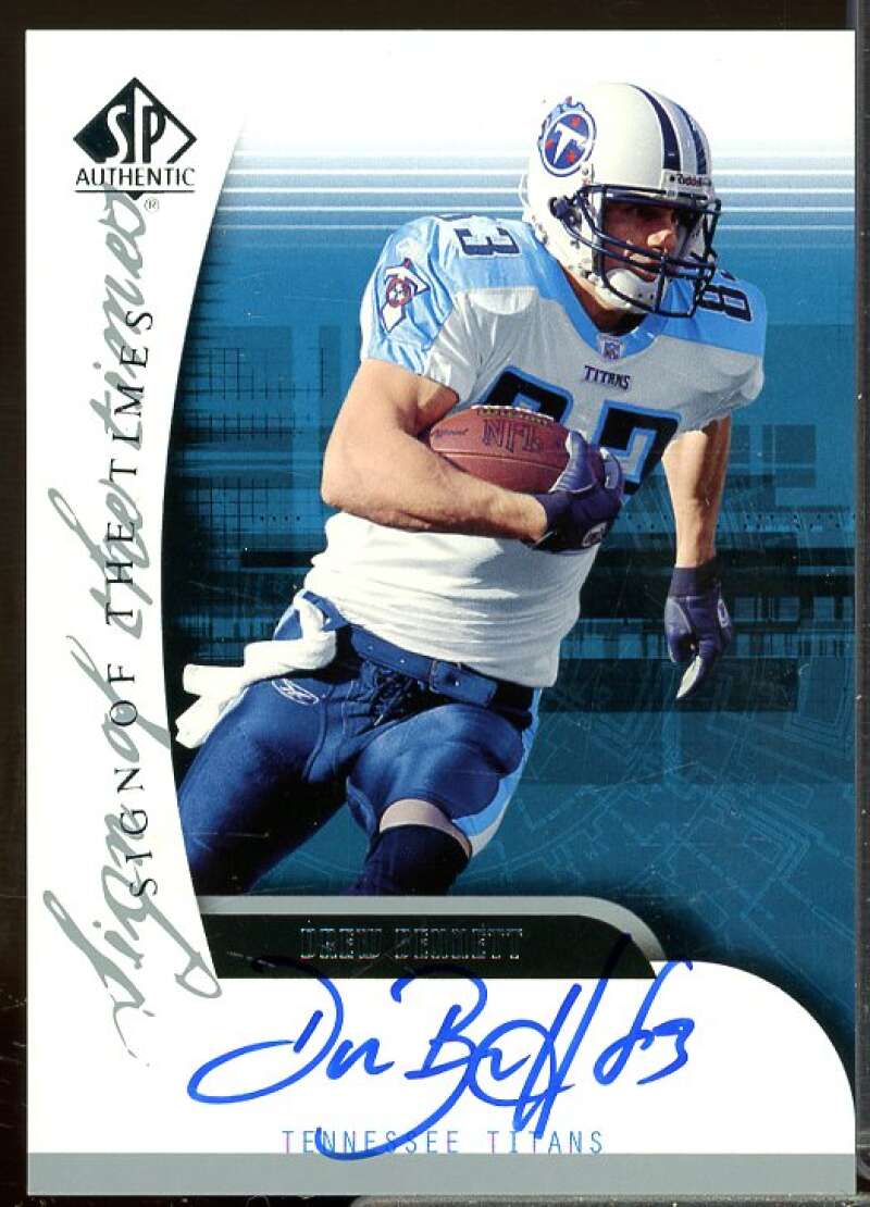 Drew Bennett Rookie Card 2005 SP Authentic Sign of the Times #SOTBT  Image 1