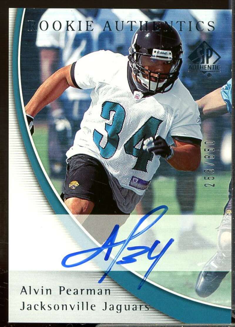 Alvin Pearman AU Rookie Card 2005 SP Authentic Rookie #218  Image 1