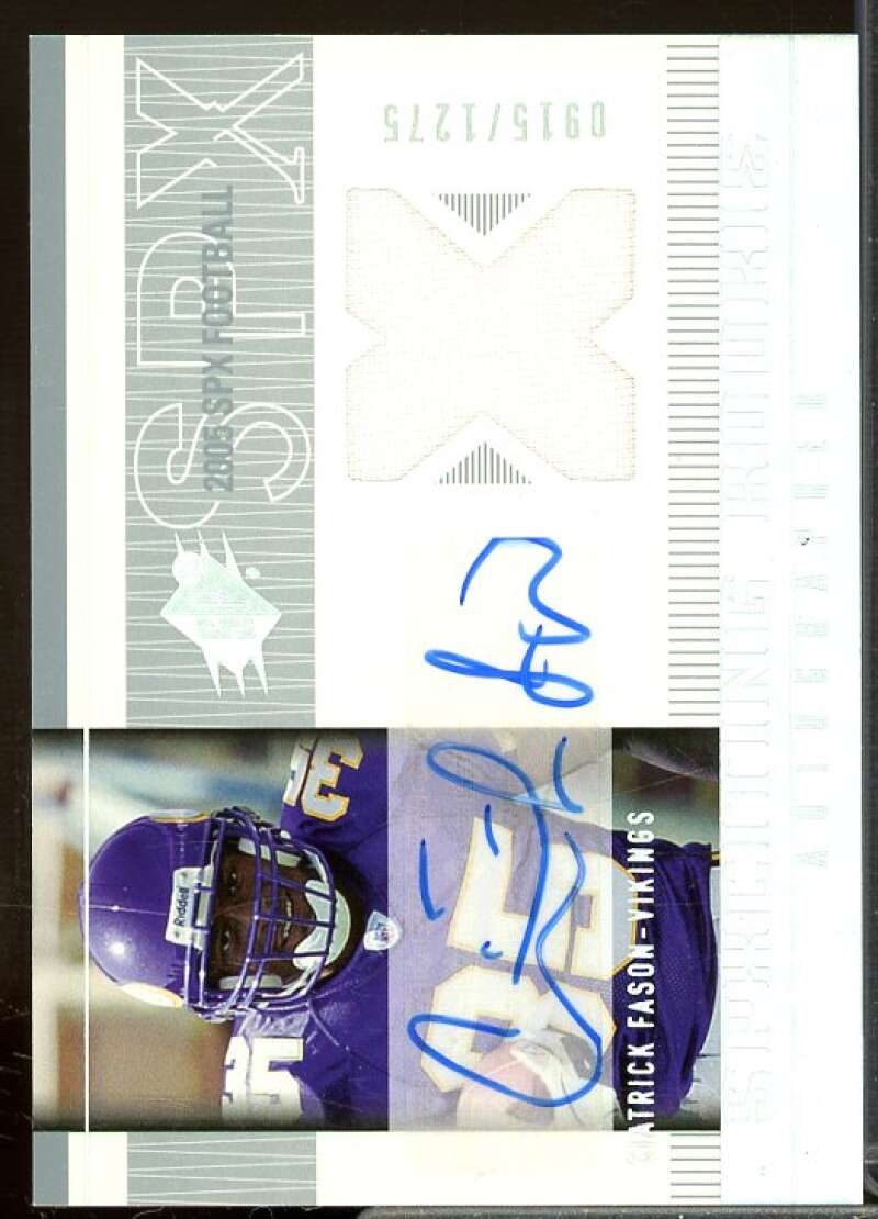 Ciatrick Fason JSY AU Rookie Card 2005 SPx Rookie #217  Image 1