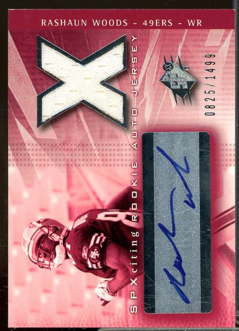 Rashaun Woods JSY AU Rookie Card 2004 SPx Rookie #211  Image 1