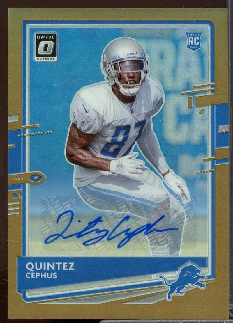 Quintez Cephus Rookie Card 2020 Donruss Optic Rookies Autographs Bronze #130  Image 1