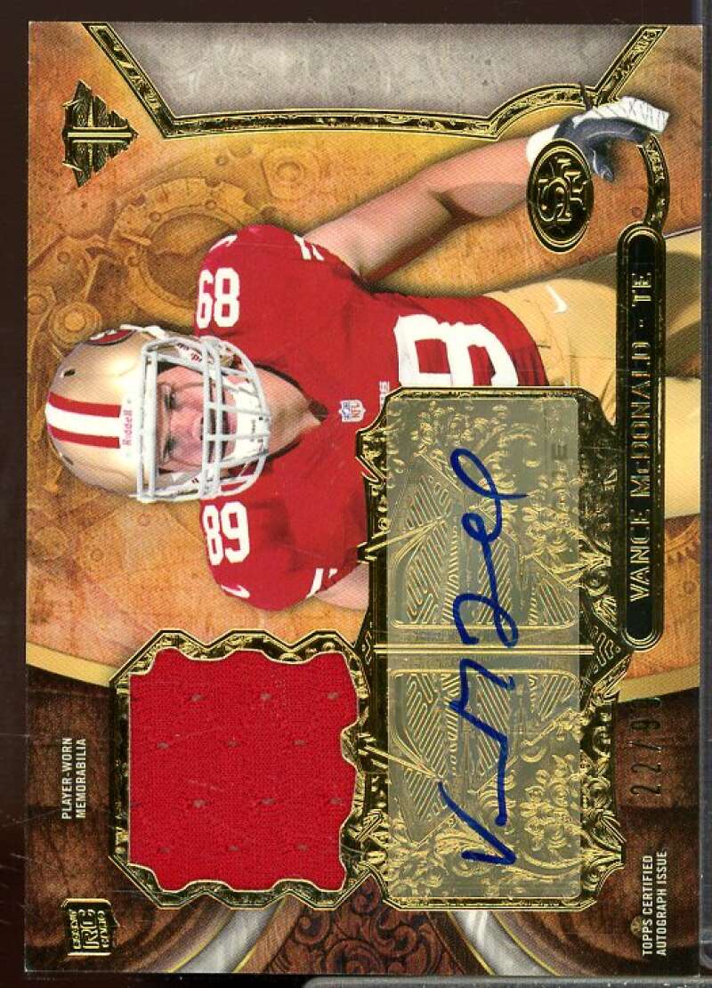 Vance McDonald JSY AU Rookie Card 2013 Topps Triple Threads Rookie #125  Image 1