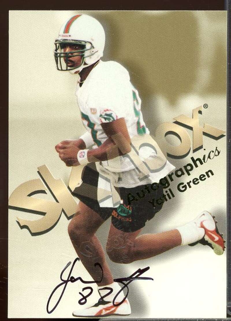 Yatil Green MU/S/ST Rookie Card 1998 SkyBox Premium Autographics #34  Image 1