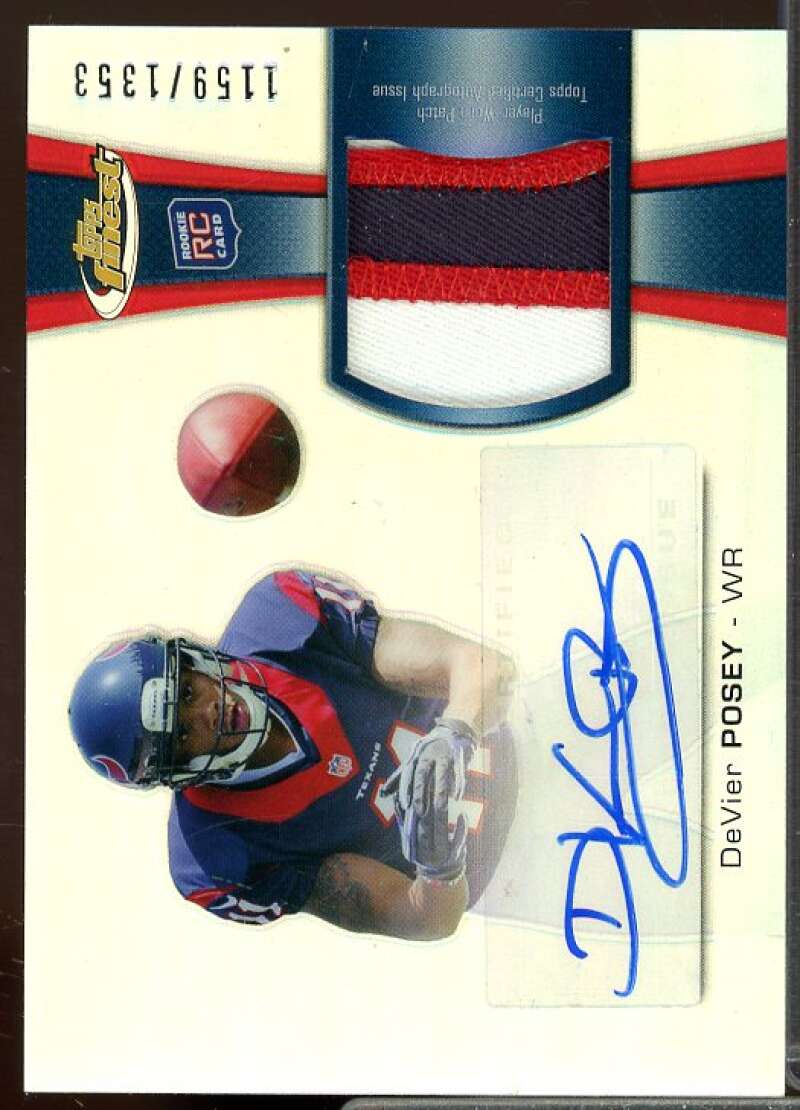 DeVier Posey/1353 Rookie 2012 Finest Rookie Patch Autographs Refractors #RAPDP  Image 1