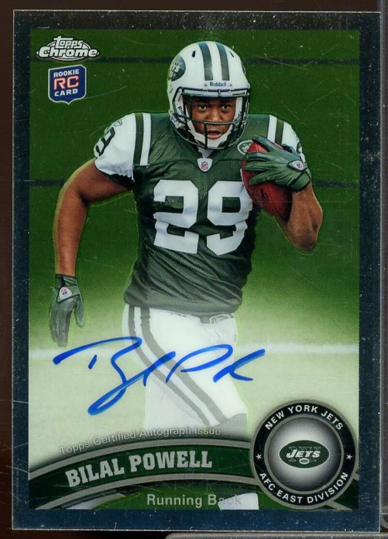 Bilal Powell C Rookie Card 2011 Topps Chrome Rookie Autographs #128  Image 1