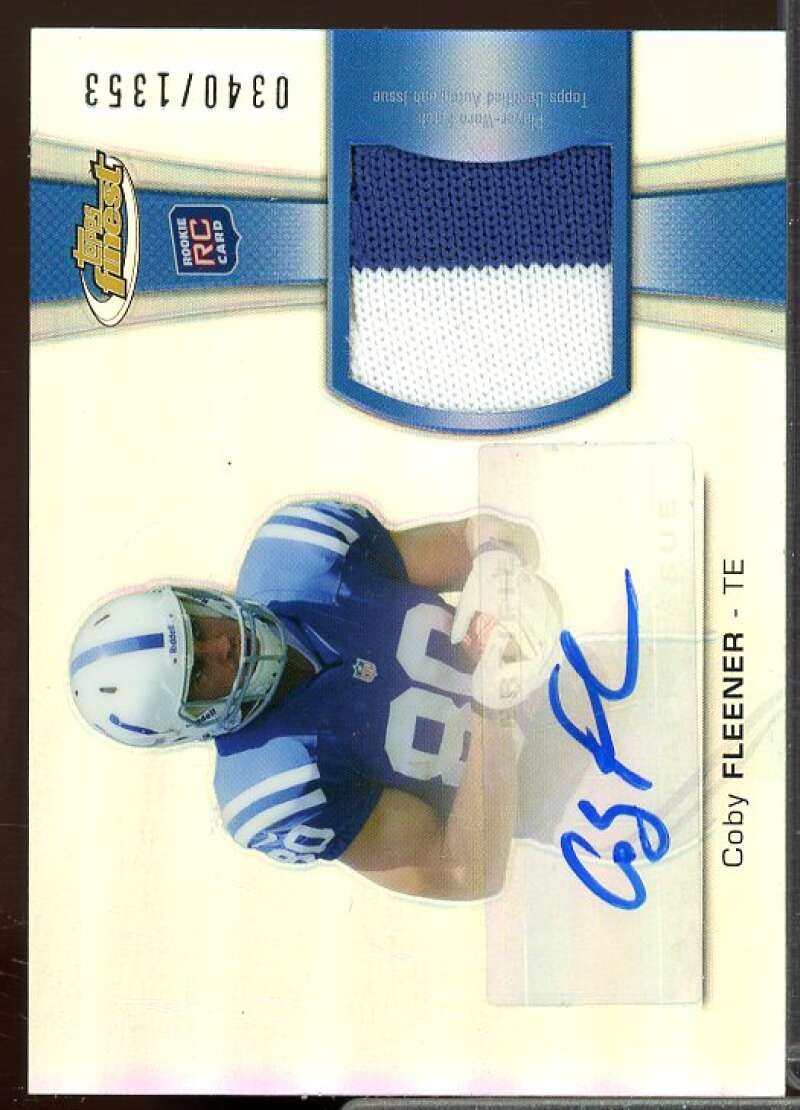 Coby Fleener/1353 Rookie 2012 Finest Rookie Patch Autographs Refractors #RAPCF  Image 1