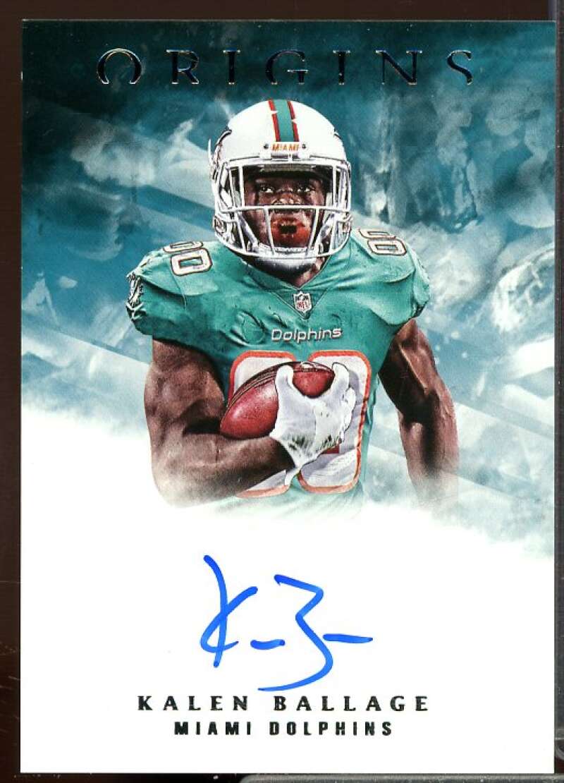 Kalen Ballage Rookie Card 2018 Panini Origins Rookie Auto Signatures #20  Image 1