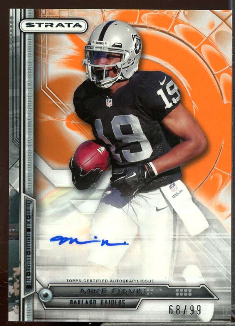 Mike Davis Rookie Card 2014 Topps Strata Autographs Topaz #199  Image 1