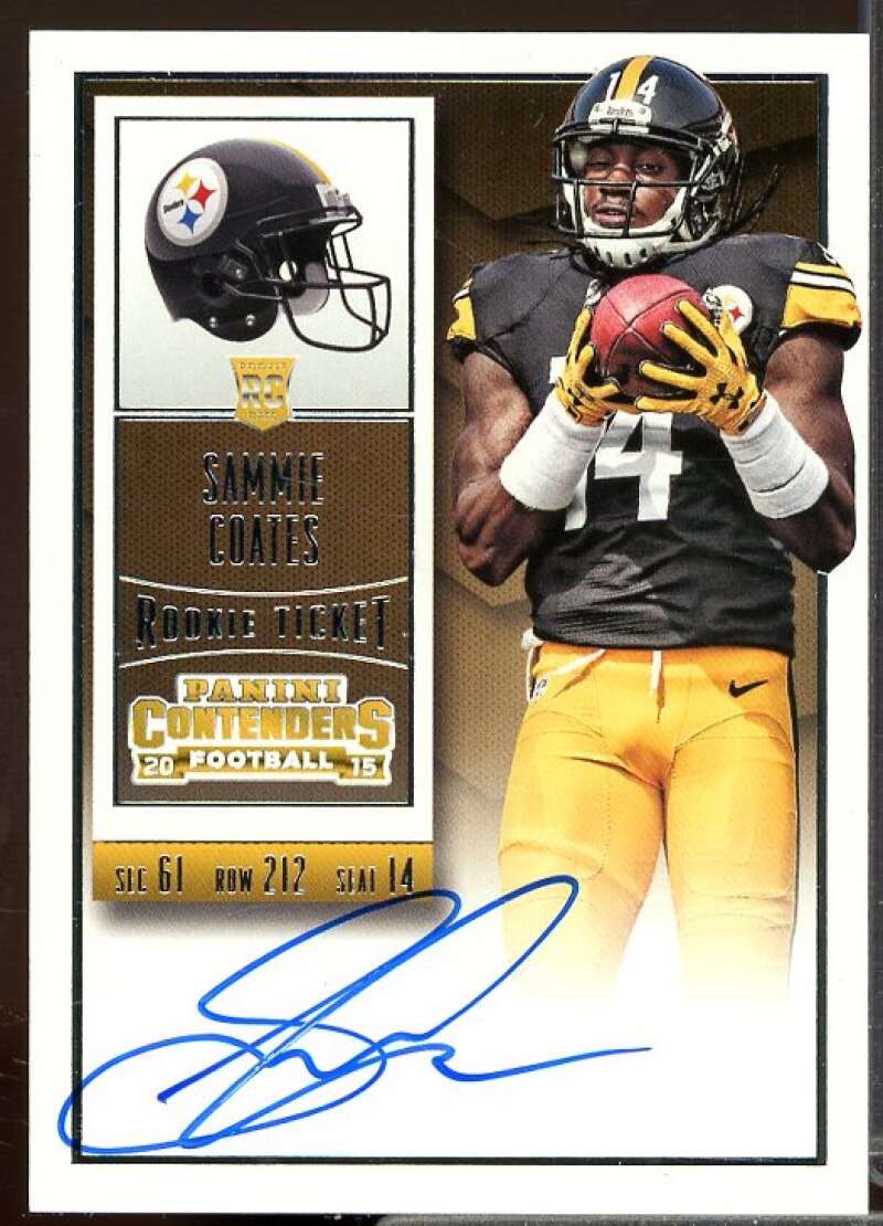Sammie Coates AU RC SP B Rookie Card 2015 Panini Contenders #233A  Image 1