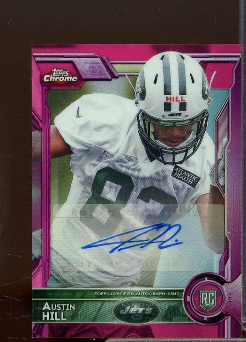 Austin Hill Rookie 2015 Topps Chrome Mini Rookie Autograph Pink Refractors #155  Image 1