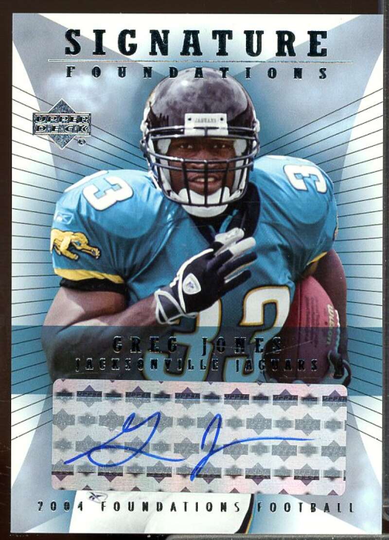 Greg Jones Rookie Card 2004 Upper Deck Foundations Signature Foundations #SFGJ  Image 1