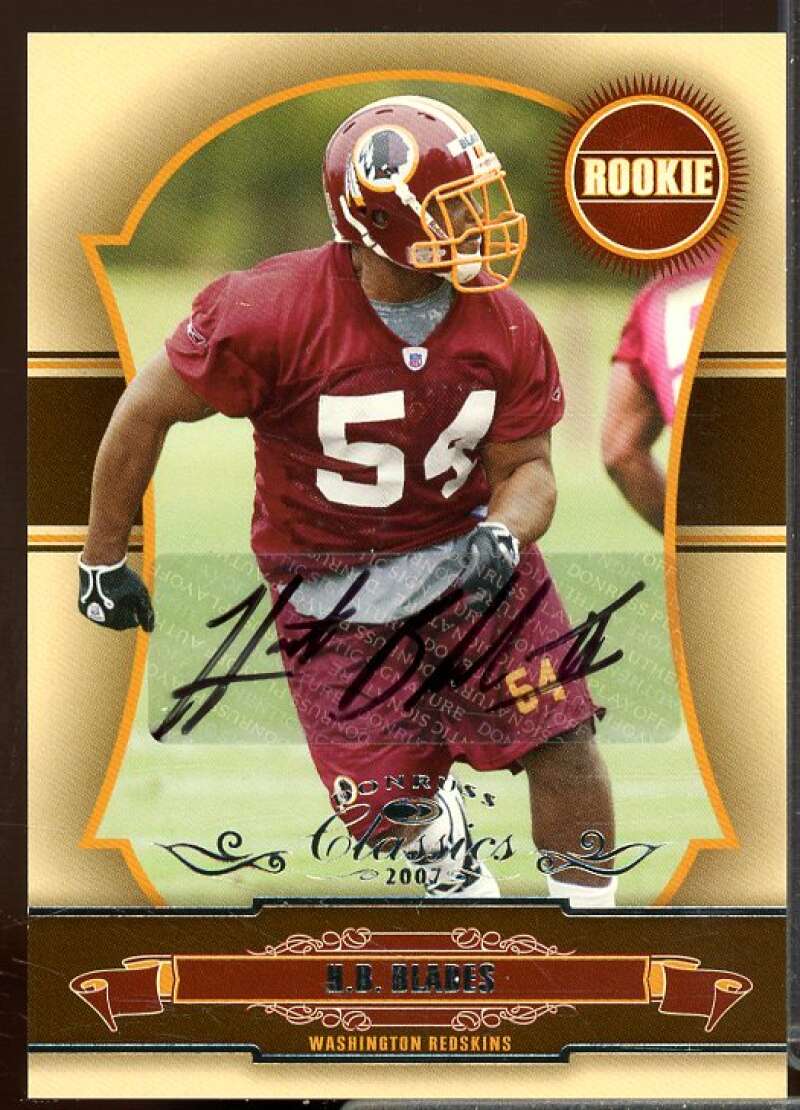 H.B. Blades AU/999 Rookie Card 2007 Donruss Classics Rookie #251  Image 1