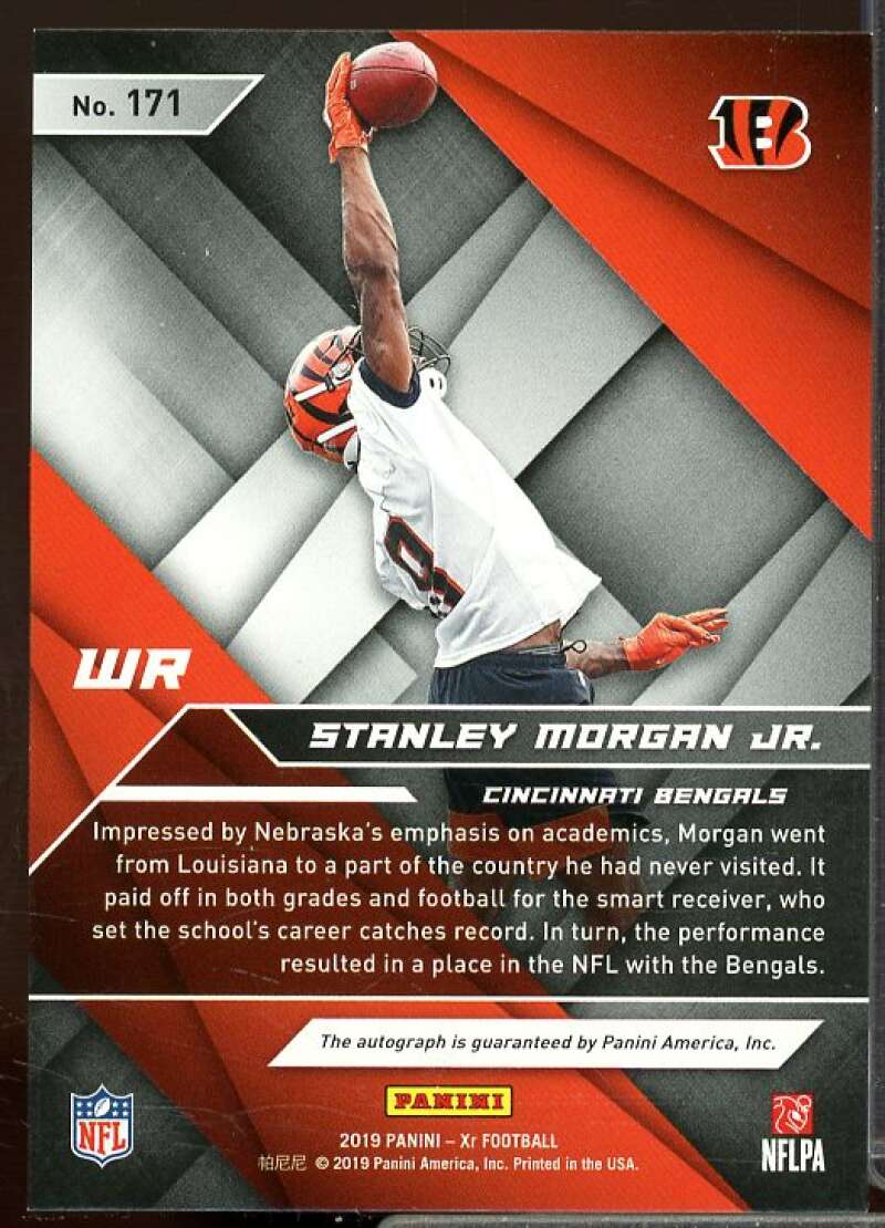 Stanley Morgan Jr./199 Rookie Card 2019 Panini XR Autographs #171  Image 2