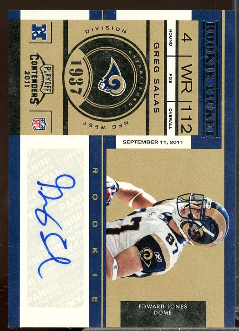 Greg Salas AU Rookie Card 2011 Playoff Contenders Rookie #136  Image 1