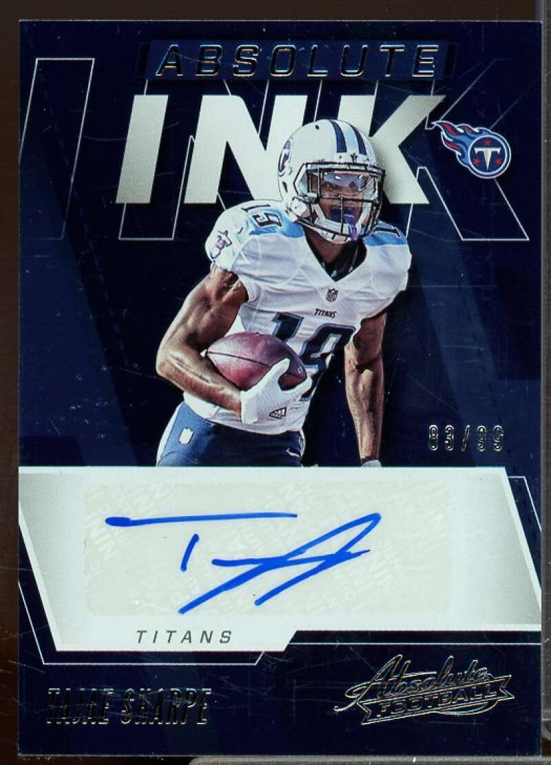Tajae Sharpe/99 Rookie Card 2017 Absolute Absolute Ink #39  Image 1