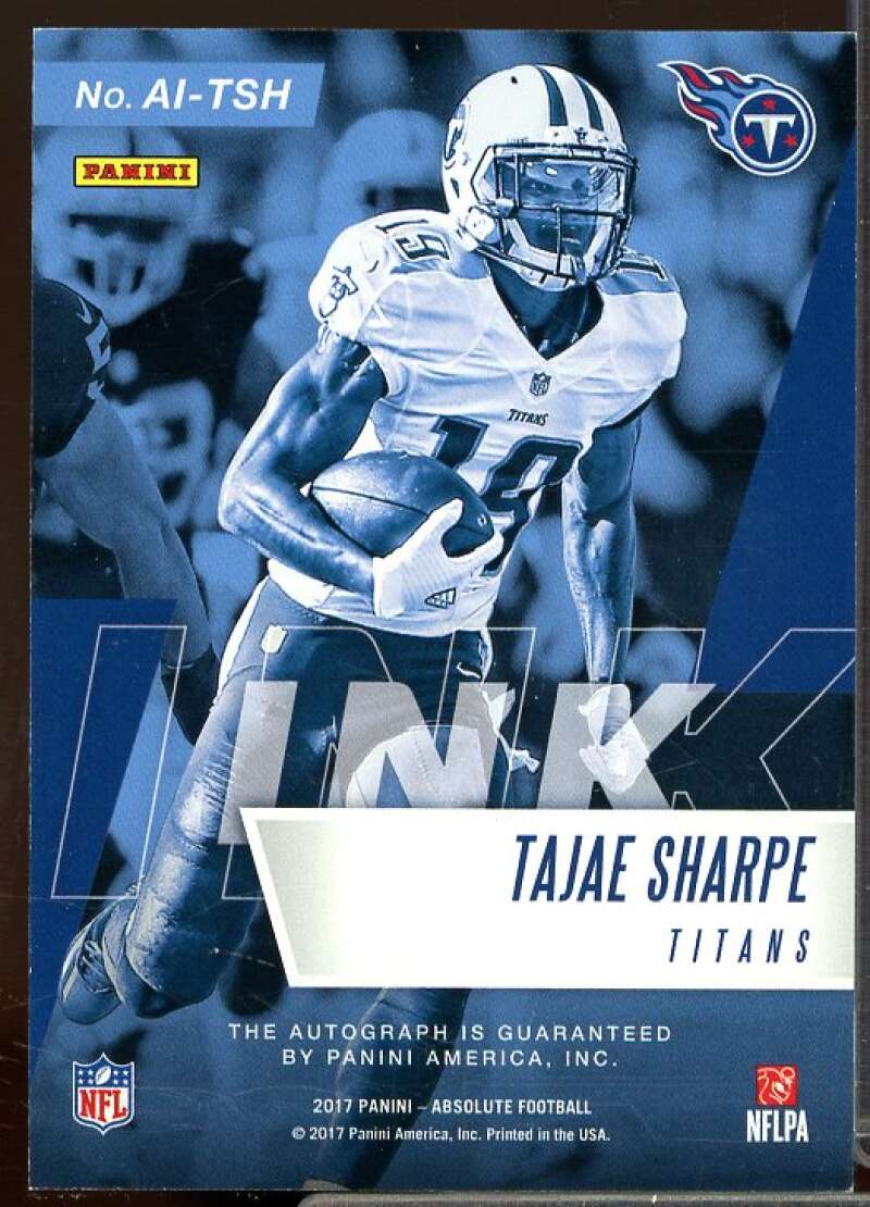 Tajae Sharpe/99 Rookie Card 2017 Absolute Absolute Ink #39  Image 2