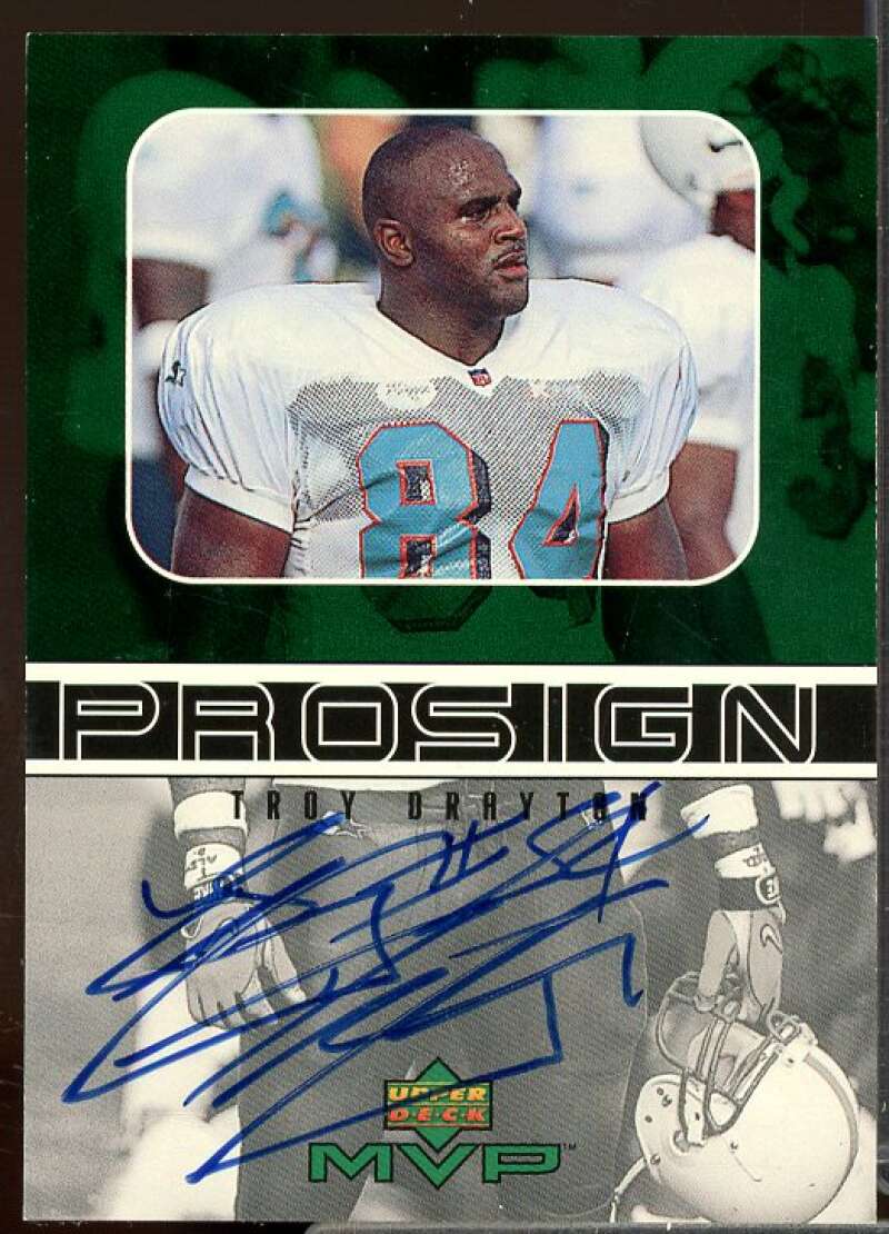 Troy Drayton Rookie Card 1999 Upper Deck MVP ProSign Auto #TR  Image 1