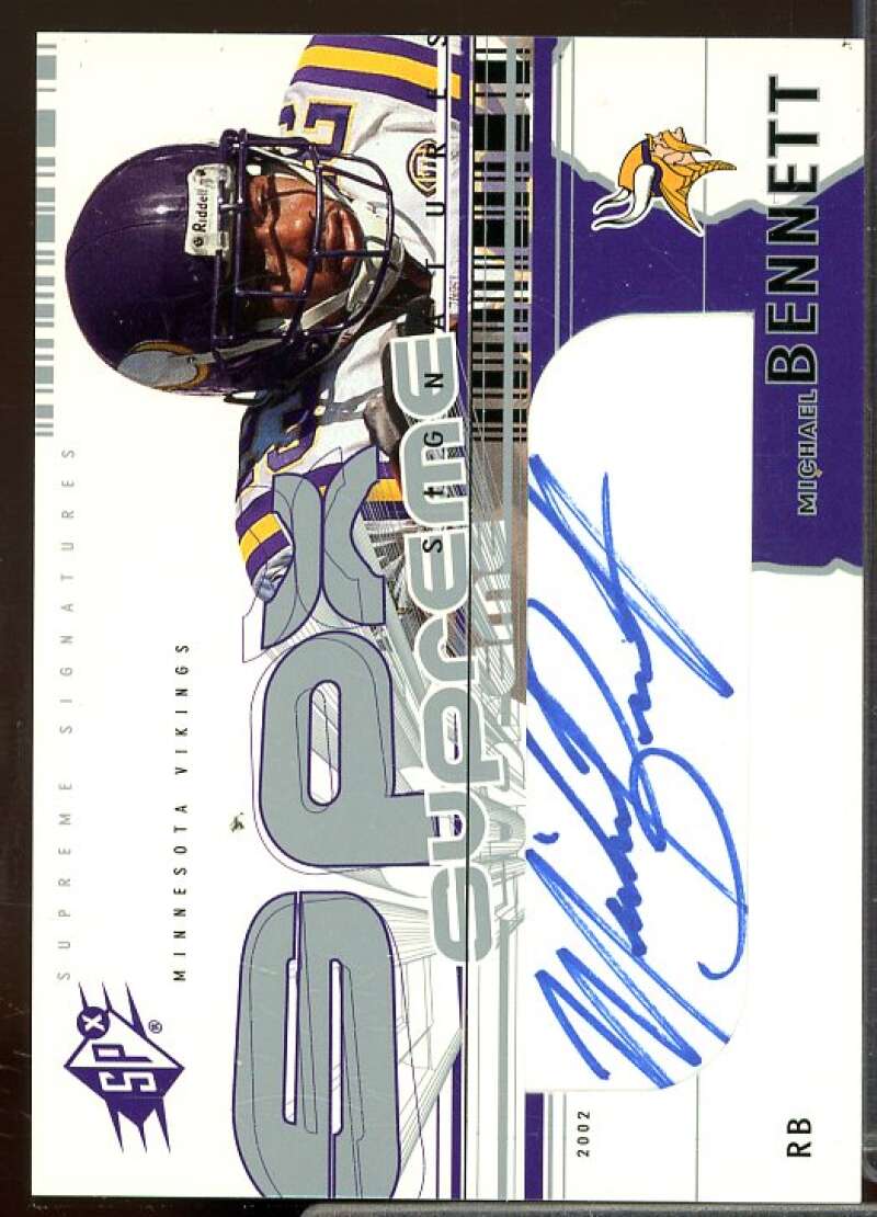 Michael Bennett Rookie Card 2002 SPx Supreme Signatures #SSBE  Image 1