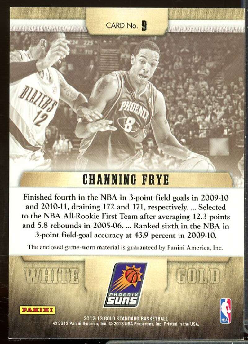 Channing Frye/99 Card 2012-13 Panini Gold Standard White Gold Threads #9  Image 2
