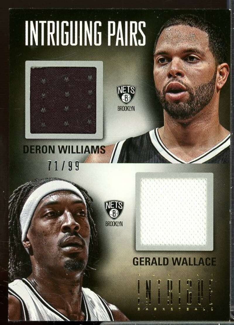 Deron Williams/Gerald Wallace/99 2012-13 Intrigue Intriguing Pairs Jerseys #10  Image 1