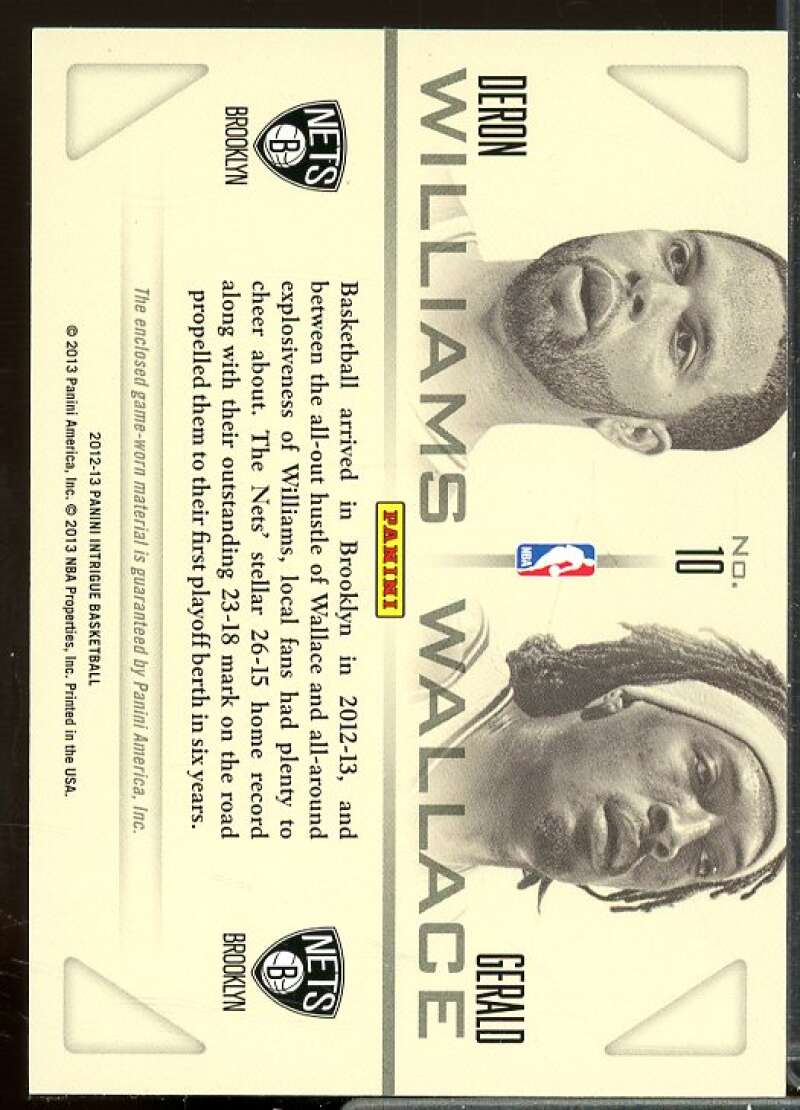Deron Williams/Gerald Wallace/99 2012-13 Intrigue Intriguing Pairs Jerseys #10  Image 2