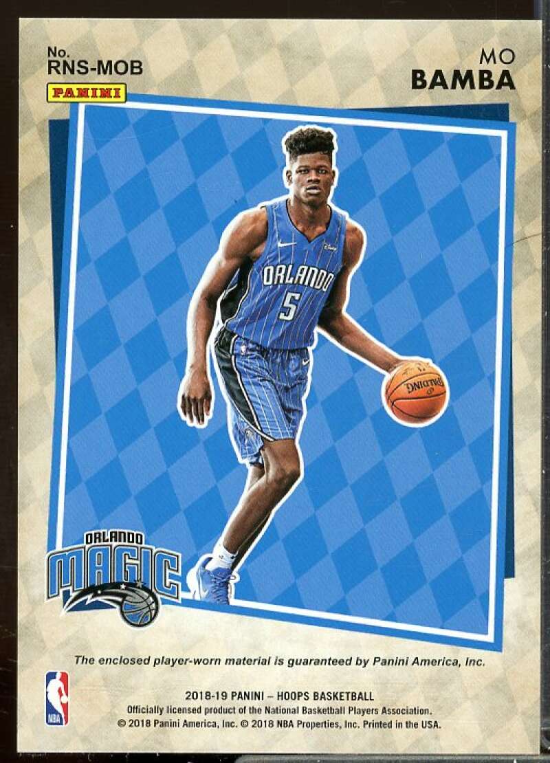 Mo Bamba Card 2018-19 Hoops Rise N Shine Memorabilia Winter #6  Image 2