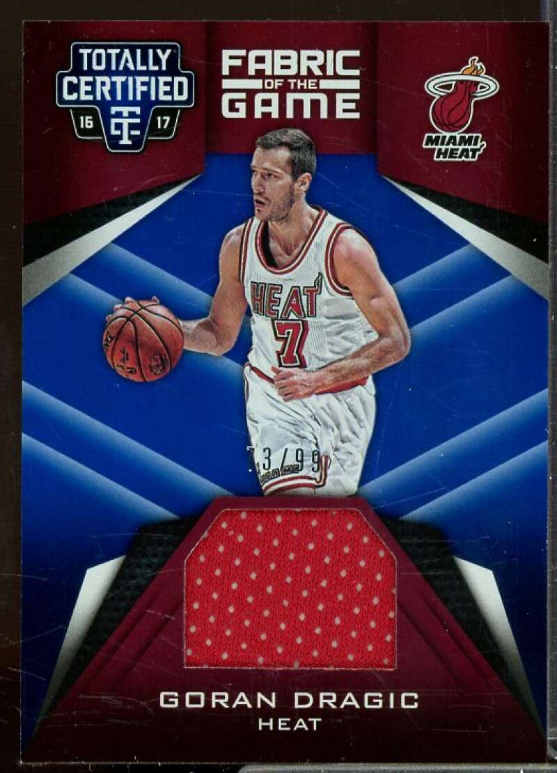 Goran Dragic Card 2016-17 Totally Certified Fabric of the Game Jerseys Blue #10  Image 1