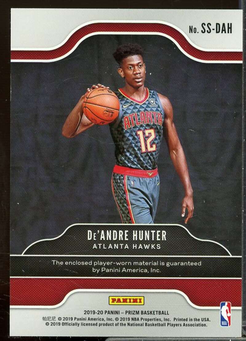 De'Andre Hunter Rookie Card 2019-20 Panini Prizm Rookie Sensational Swatches #4  Image 2