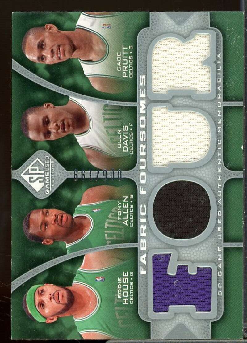 Gabe Pruitt/Glen Davis/Tony Allen/Eddie 2009-10 SP Fabric Foursome #F4HAPD  Image 1
