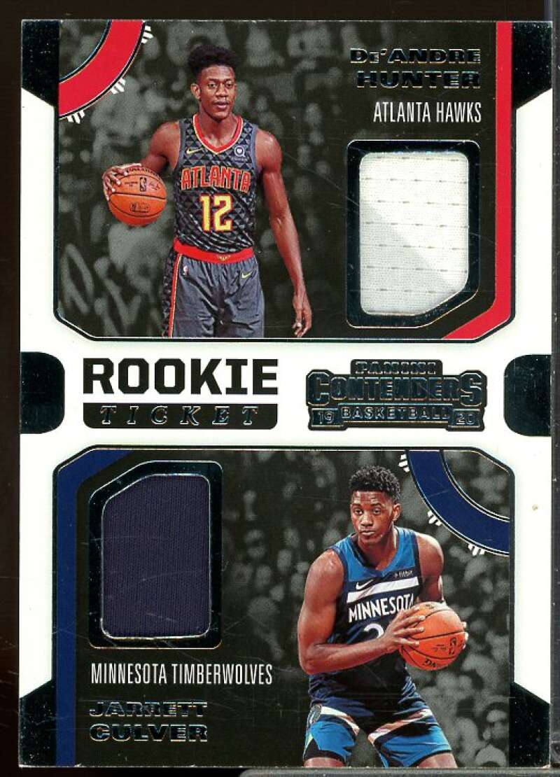 Jarrett Culver/De'Andre Hunter 2019-20 Contender Rookie Ticket Dual Swatches #7  Image 1