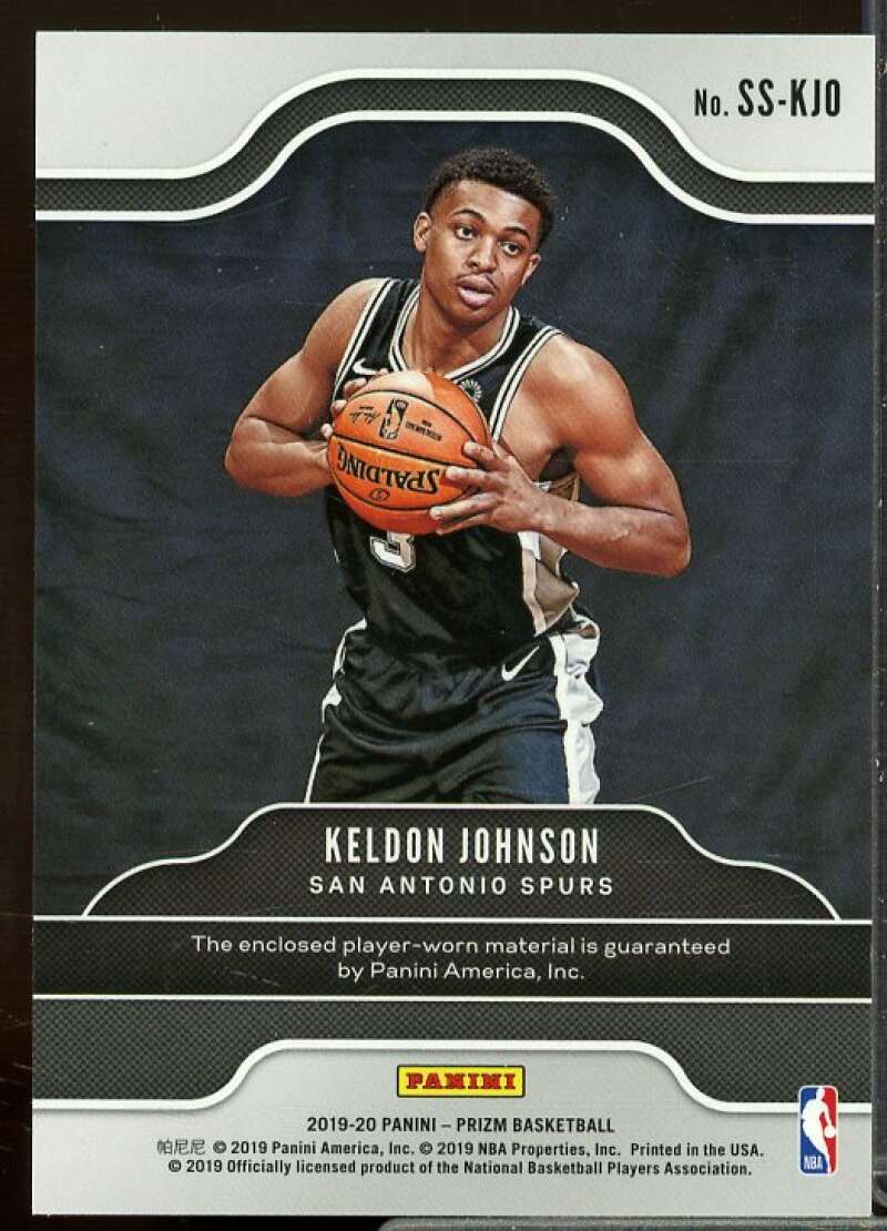 Keldon Johnson Rookie Card 2019-20 Panini Prizm Rookie Sensational Swatches #26  Image 2