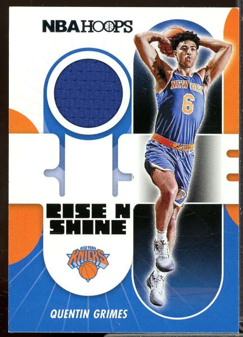 Quentin Grimes Rookie Card 2021-22 Hoops Rise N Shine Rookie Memorabilia #16  Image 1