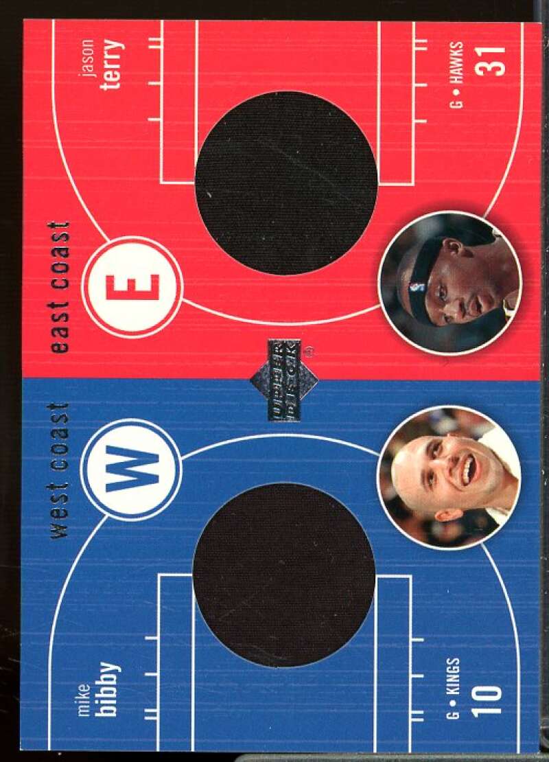 Jason Terry/Mike Bibby 2003-04 Upper Deck East Coast/West Coast Jerseys #JTMB  Image 1