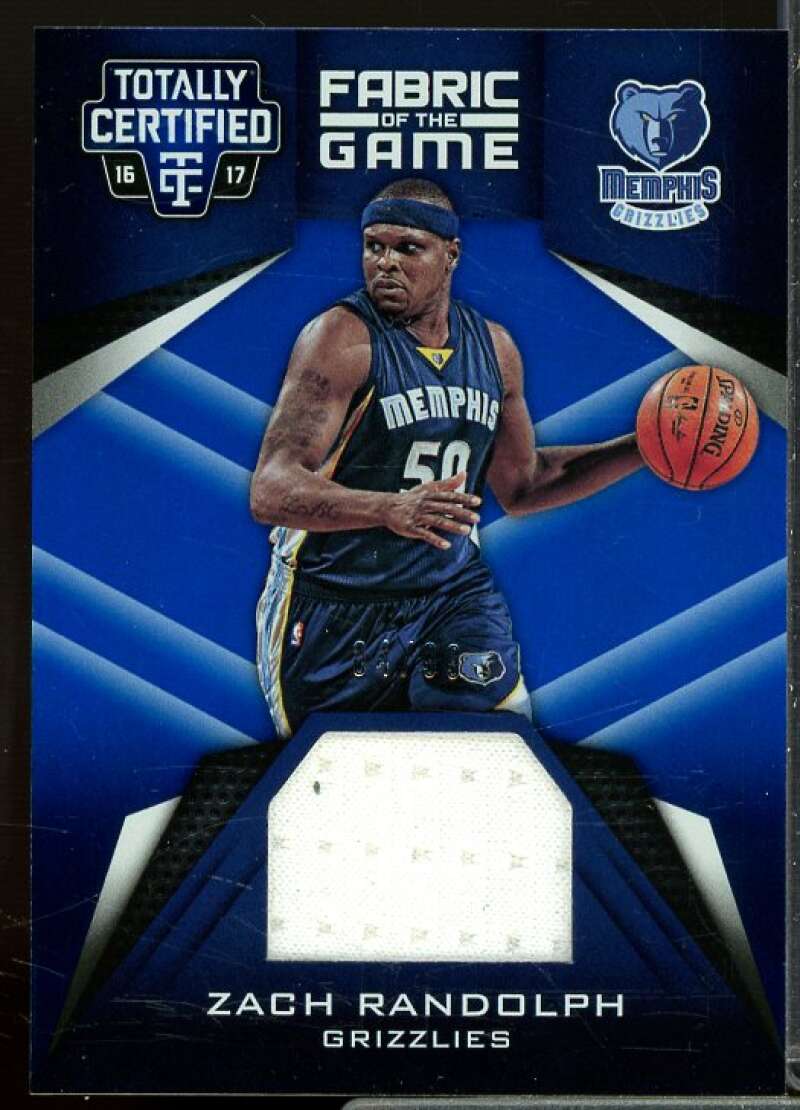 Zach Randolph 2016-17 Totally Certified Fabric of the Game Jerseys Blue #19  Image 1