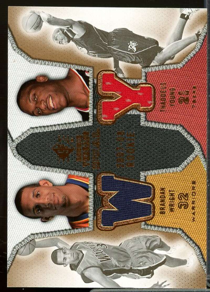 Brandan Wright/Thaddeus Young 2007-08 SP Rookie Threads Rookie Threads Dual #WY  Image 1