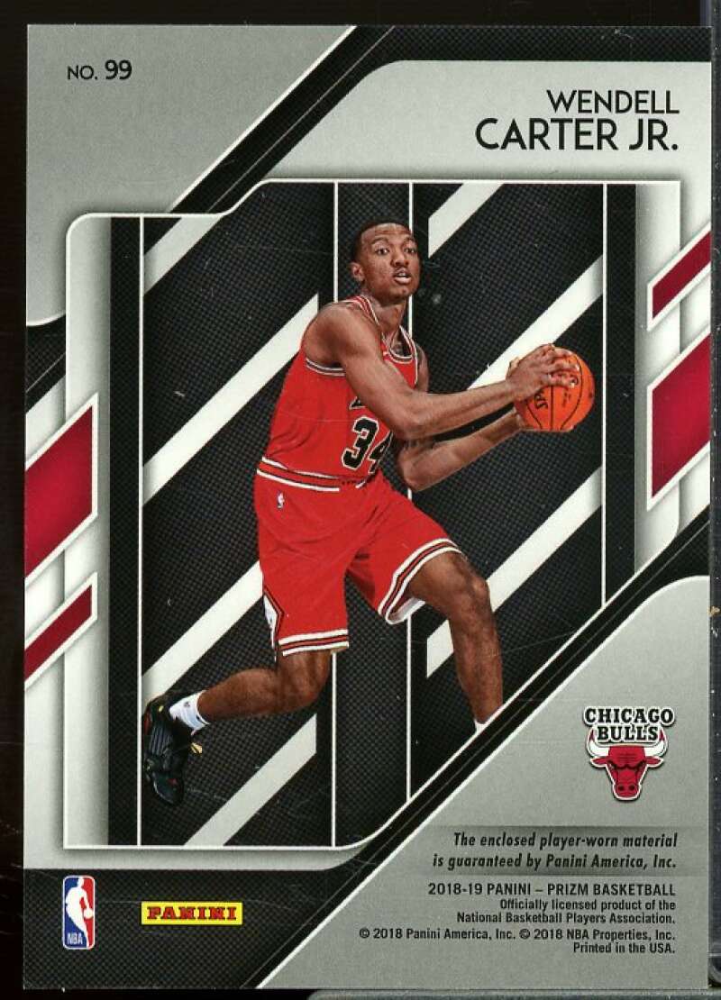 Wendell Carter Jr. Rookie 2018-19 Panini Prizm Rookie Sensational Swatches #99  Image 2