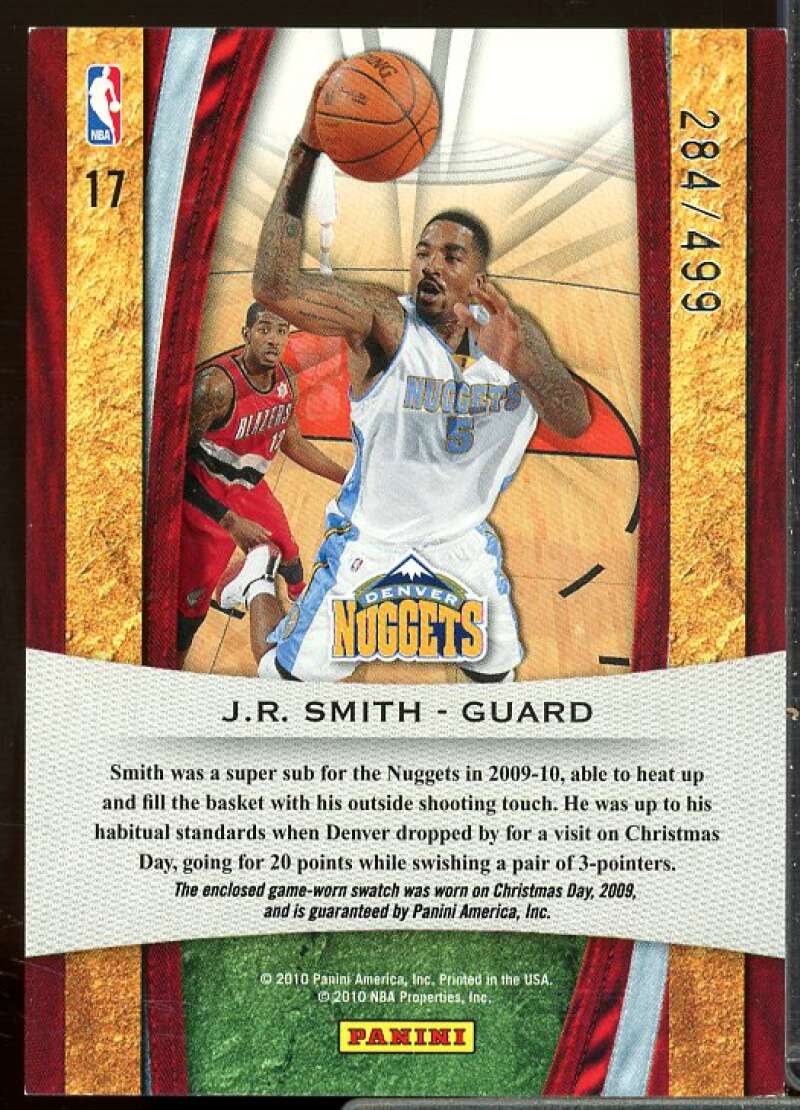 J.R. Smith Card 2009-10 Panini Season Update Christmas Cards Materials #17  Image 2