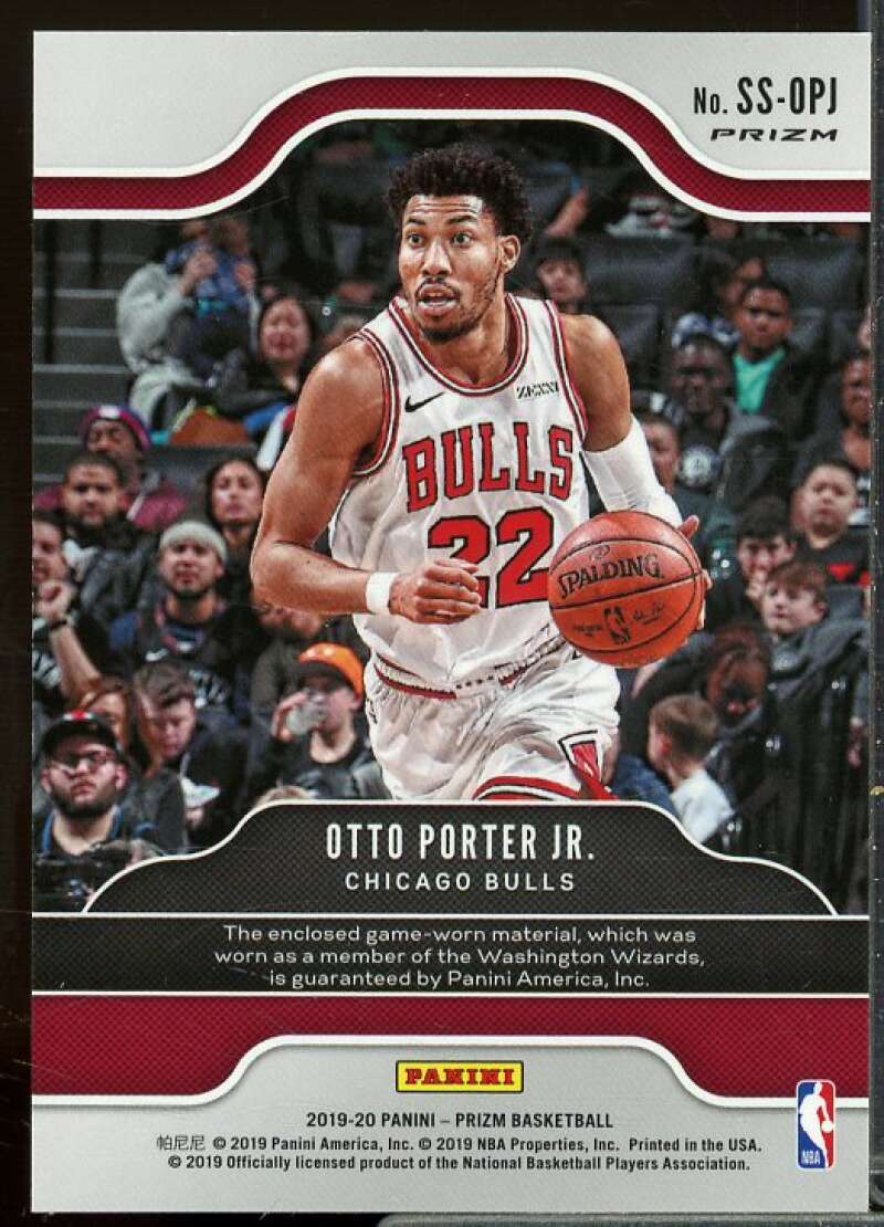 Otto Porter Jr. 2019-20 Panini Prizm Sensational Swatches Prizms Orange Ice #90  Image 2