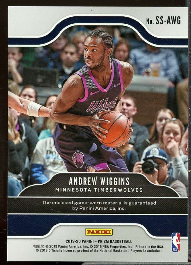 Andrew Wiggins Card 2019-20 Panini Prizm Sensational Swatches #43  Image 2