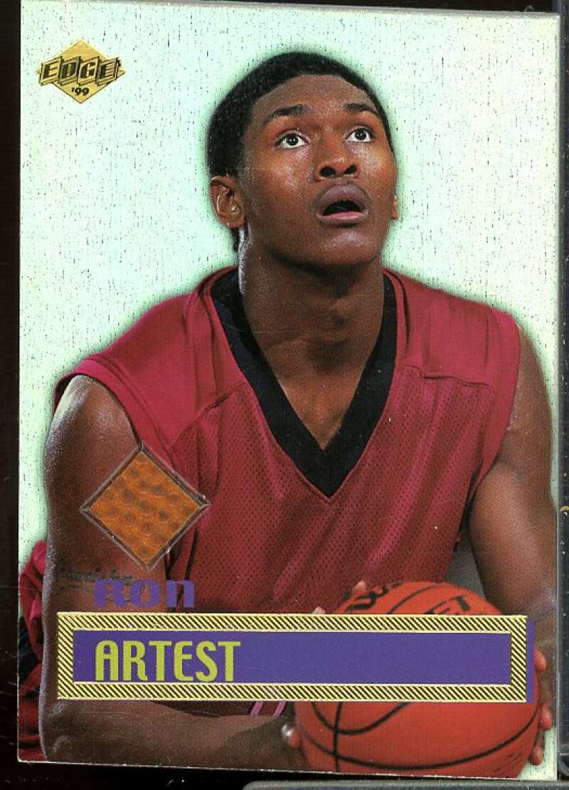 Ron Artest Rookie Card 1999 Collector's Edge Rookie Rage Game Ball #RA  Image 1