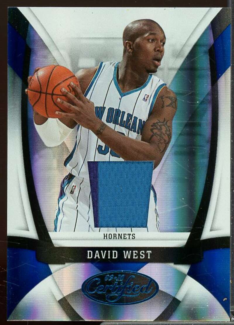 David West/50 Card 2009-10 Certified Mirror Blue Materials #18  Image 1