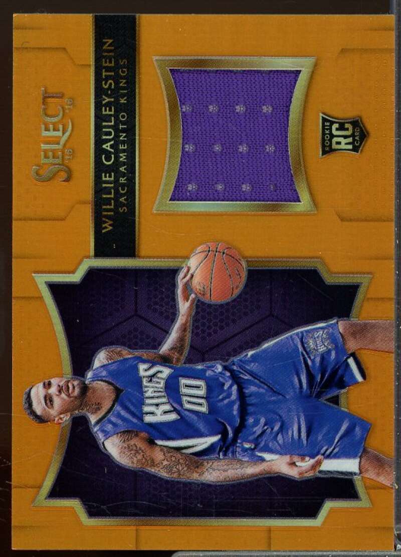 Willie Cauley-Stein Rookie Card 2015-16 Select Rookie Swatches Prizms Orange #8  Image 1