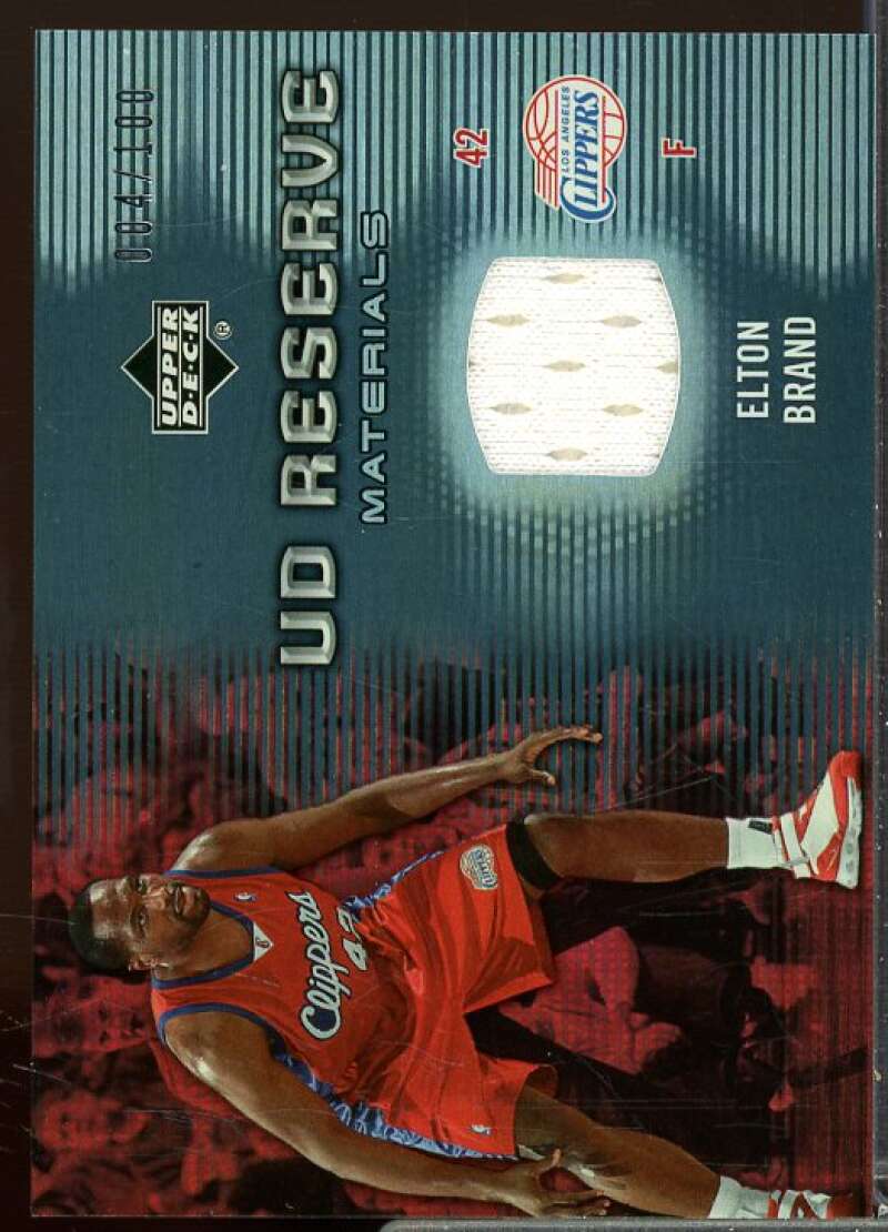 Elton Brand Card 2006-07 UD Reserve Materials #EB  Image 1