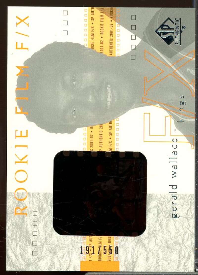 Gerald Wallace Rookie Card 2001-02 SP Authentic Rookie #108  Image 1
