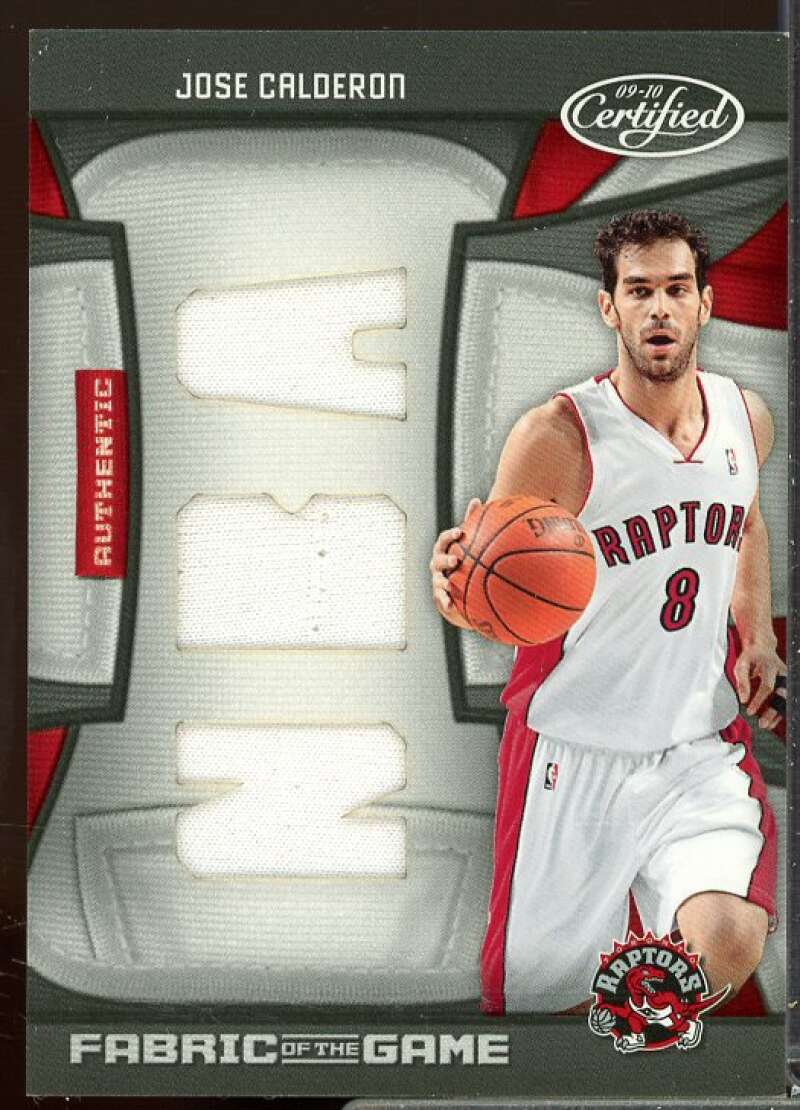Jose Calderon/50 Card 2009-10 Certified Fabric of the Game NBA Die Cuts #101  Image 1